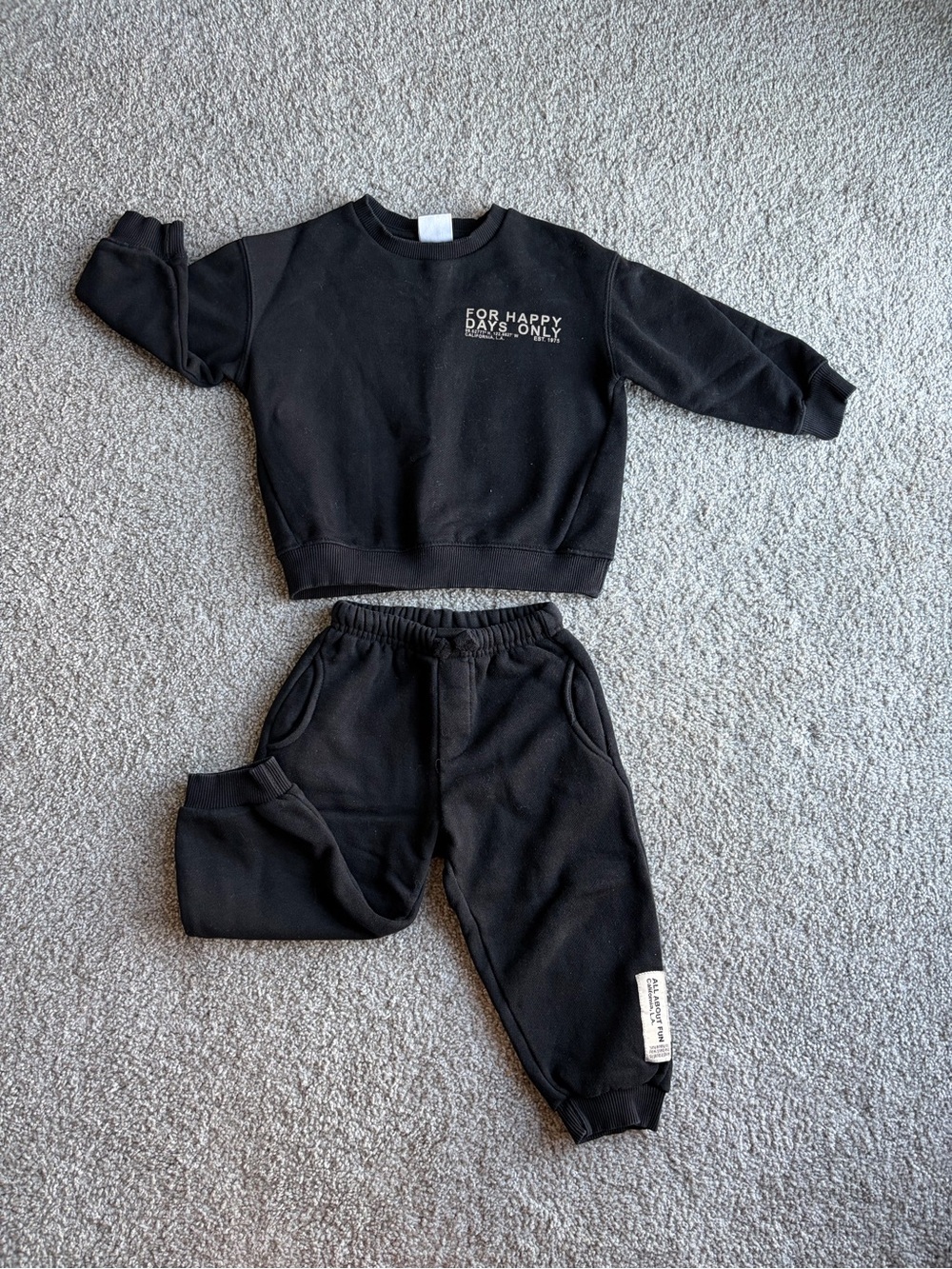 Zara Black Kids Sweatpants - Cozy Jogger Style